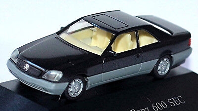 Herpa B66005608 Mercedes Benz 600 SEC Coupé W140, black metallic, H0